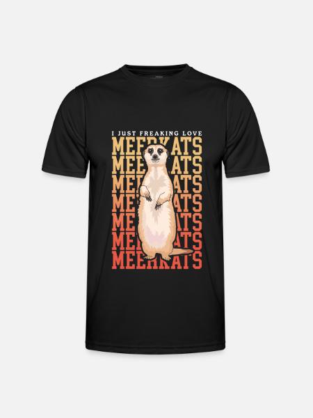 Erdmännchen Cooles Erdmännchen Geschenk - Männer Funktions-T-Shirt - Schwarz