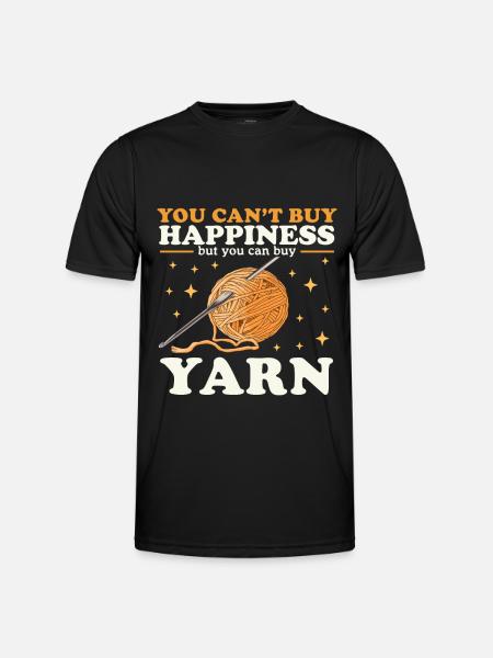 Crochet Crochet Yarn Gift - Men's Functional T-Shirt - black