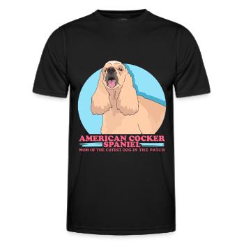 American Cocker Spaniel maman chiens cadeau - T-shirt sport Homme - noir - Devant - AI Model Male 178 dark (178cm)