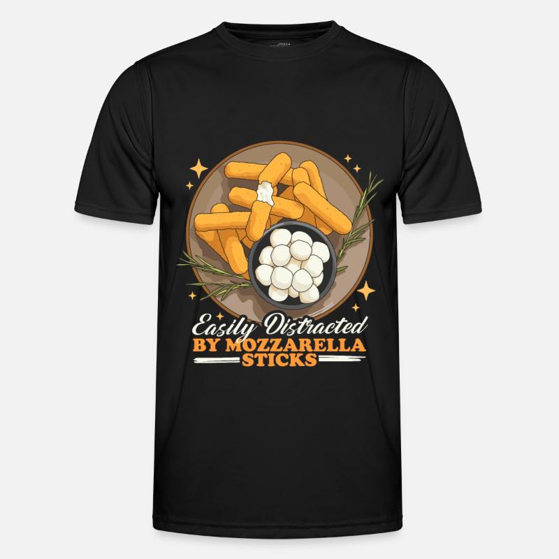Mozzarella Sticks Cheese Lover Gift - Men's Functional T-Shirt - black