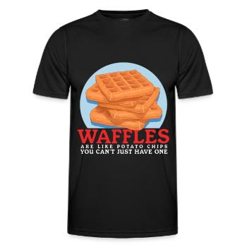 Waffles Waffle Lover Waffle Gift - Men's Functional T-Shirt - black - Front - AI Model Male 178 dark (178cm)