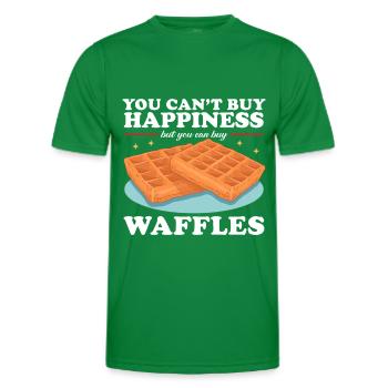 Waffle Waffle Lover Funny Waffles Gift - Men's Functional T-Shirt - kelly green - Front - AI Model Male 178 dark (178cm)