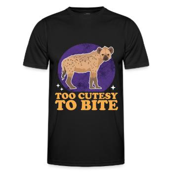 Hyena, spotted hyena, hyena gift - Men's Functional T-Shirt - black - Front - AI Model Male 178 dark (178cm)