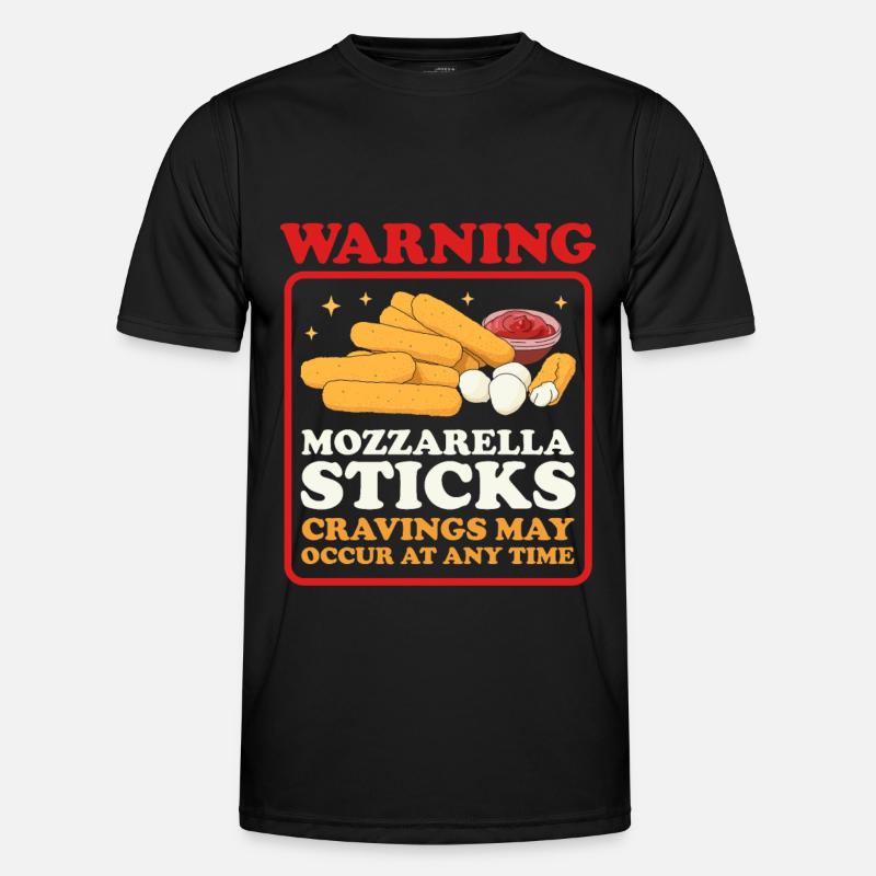 Mozzarella Sticks Cheese Lover Gift - Men's Functional T-Shirt - black