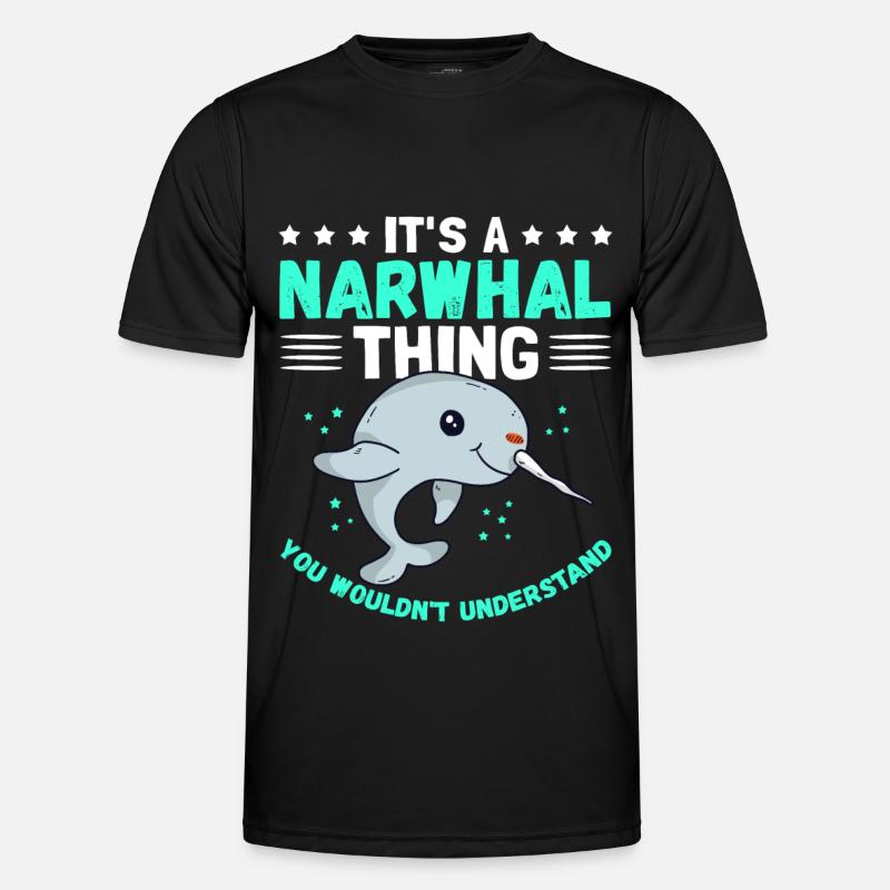 Narwal Wale Narwale Narwhal Wal Geschenk Männer Funktions-T-Shirt