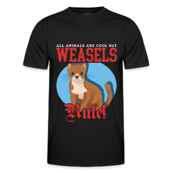 Belette souris belette Hermännchen cadeau - T-shirt sport Homme - noir - Devant - AI Model Male 178 dark (178cm)
