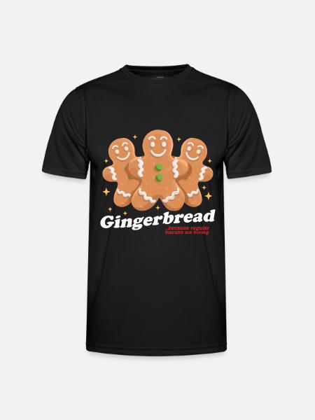Lebkuchenmann Lebkuchen Lebkuchenmänner Geschenk - Männer Funktions-T-Shirt - Schwarz