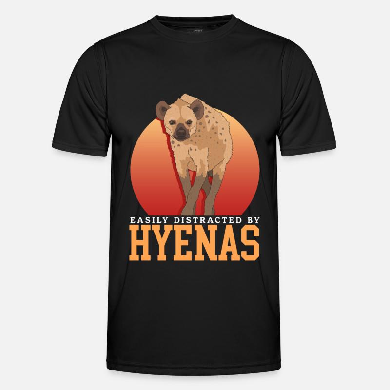 Hyäne Hyänen Tüpfelhyäne Geschenk - Männer Funktions-T-Shirt - Schwarz