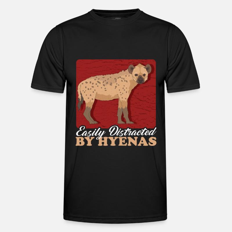 Hyäne Tüpfelhyäne Hyänen Geschenk - Männer Funktions-T-Shirt - Schwarz