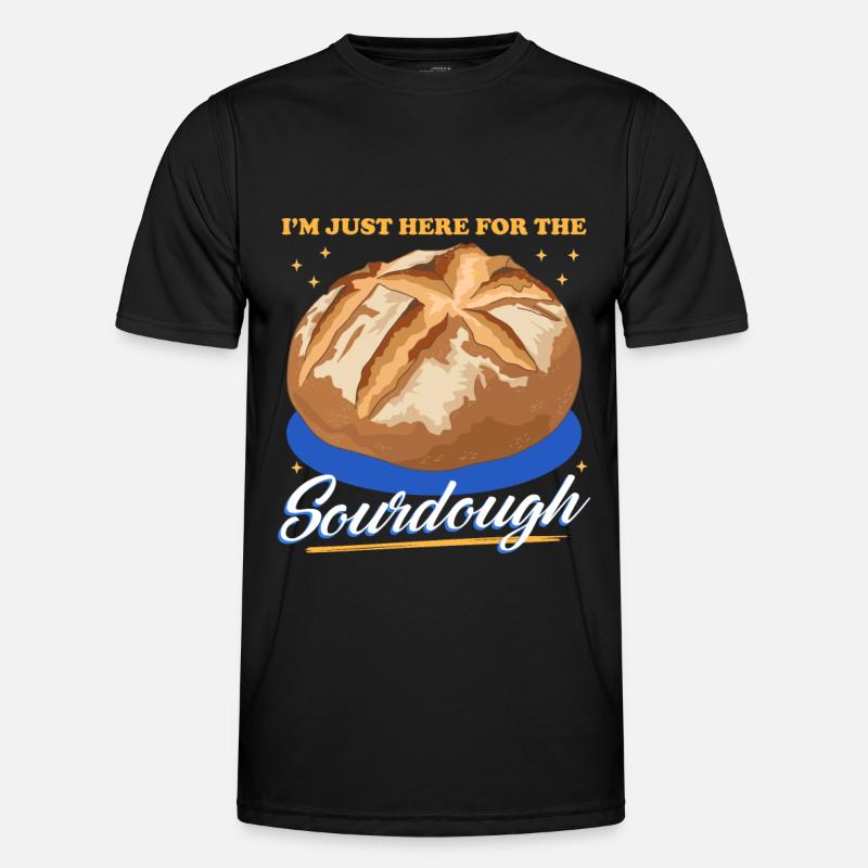 Sauerteigbrot Brot Sauerteig Geschenk - Männer Funktions-T-Shirt - Schwarz