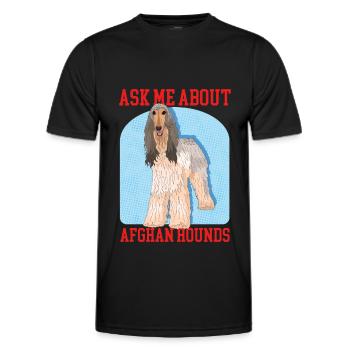 Cadeau de propriétaire de chien lévrier afghan - T-shirt sport Homme - noir - Devant - AI Model Male 178 dark (178cm)