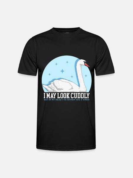 Swan Lover Swans Gift - Men's Functional T-Shirt - black