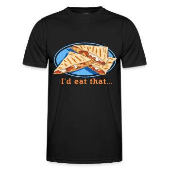 Quesadilla Tortillas Quesadillas Gift - Men's Functional T-Shirt - black - Front - AI Model Male 178 dark (178cm)