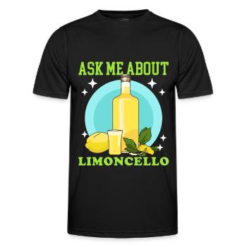 Limoncello Liqueur from Lemons Gift - Men's Functional T-Shirt - black - Front - AI Model Male 178 dark (178cm)