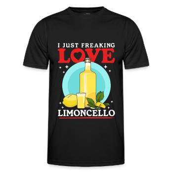 Limoncello Liqueur Lemons Gift - Men's Functional T-Shirt - black - Front - AI Model Male 178 dark (178cm)