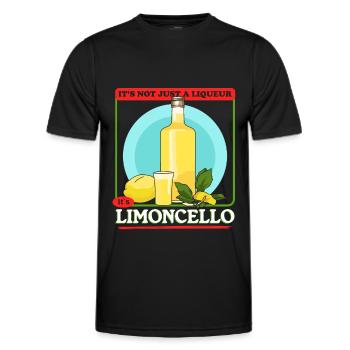 Limoncello Lemon Liqueur Limoncellos Gift - Men's Functional T-Shirt - black - Front - AI Model Male 178 dark (178cm)