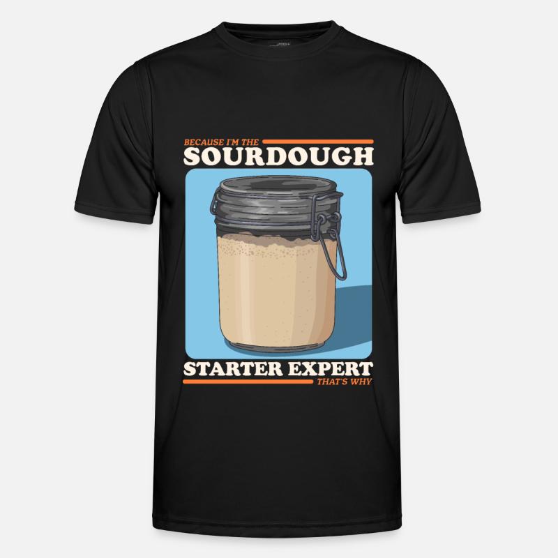 Sourdough Starter Expert Gift - Men's Functional T-Shirt - black