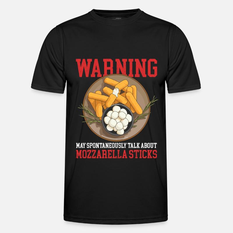Mozzarella Sticks Cheese Lover Gift Men's Functional T-Shirt