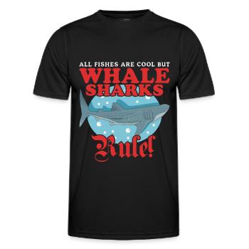 Whale Shark Whale Shark Whale Sharks Whale Sharks Gift - Men's Functional T-Shirt - black - Front - AI Model Male 178 dark (178cm)