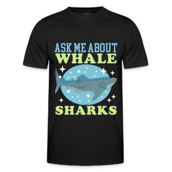 Whale Shark Whale Shark Whale Sharks Whale Sharks Gift - Men's Functional T-Shirt - black - Front - AI Model Male 178 dark (178cm)