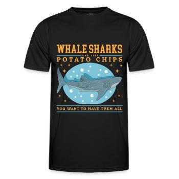 Whale Sharks Whale Shark | cool whale sharks gift - Men's Functional T-Shirt - black - Front - AI Model Male 178 dark (178cm)