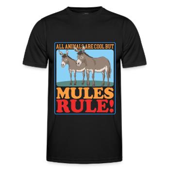 Maultier Maulesel Muli Maultiere Mulis Geschenk - Männer Funktions-T-Shirt - Schwarz - Vorne - AI Model Male 178 dark (178cm)