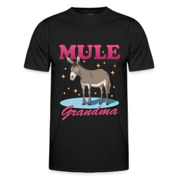 Maultier Oma Maulesel Muli Maultiere Geschenk - Männer Funktions-T-Shirt - Schwarz - Vorne - AI Model Male 178 dark (178cm)