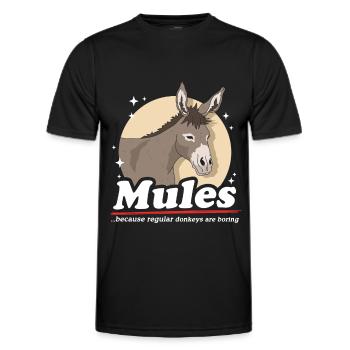Maultier Muli Maulesel Maultiere Geschenk - Männer Funktions-T-Shirt - Schwarz - Vorne - AI Model Male 178 dark (178cm)