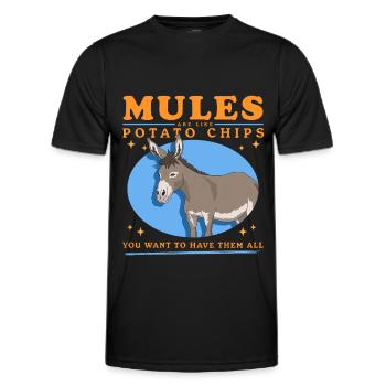 Maultier Muli Maultiere Maulesel Geschenk - Männer Funktions-T-Shirt - Schwarz - Vorne - AI Model Male 178 dark (178cm)