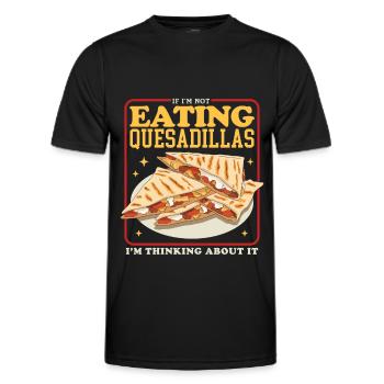 Quesadilla Tortillas Quesadillas Gift - Men's Functional T-Shirt - black - Front - AI Model Male 178 dark (178cm)