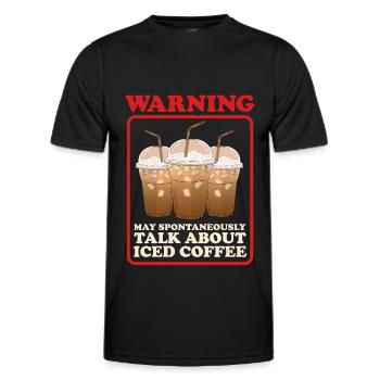 Iced Coffee Coffee Lover Iced Coffee Gift - Men's Functional T-Shirt - black - Front - AI Model Male 178 dark (178cm)