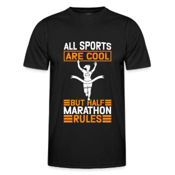 Mezza Maratona Mezza Maratona Regalo - Maglietta sportiva per uomo - nero - Fronte - AI Model Male 178 dark (178cm)
