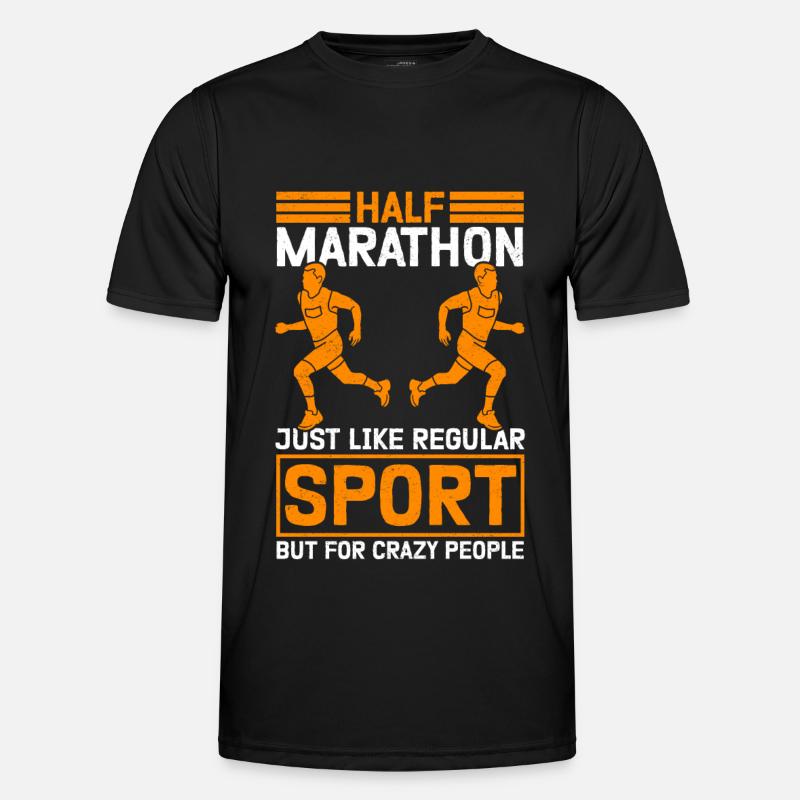 Halbmarathon Läufer Halb-Marathon Geschenk - Männer Funktions-T-Shirt - Schwarz