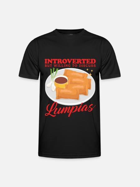 Lumpia Spring Roll Loempia Gift - Men's Functional T-Shirt - black