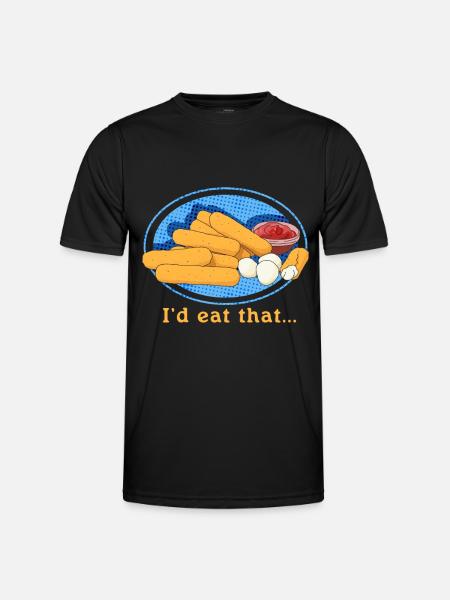 Mozzarella Sticks Cheese Lover Gift - Men's Functional T-Shirt - black