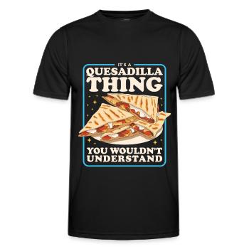 Quesadilla Tortillas Quesadillas Gift - Men's Functional T-Shirt - black - Front - AI Model Male 178 dark (178cm)