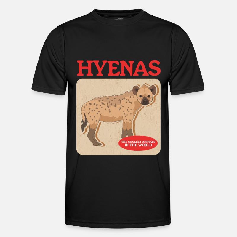 Hyäne Tüpfelhyäne Hyänen Geschenk - Männer Funktions-T-Shirt - Schwarz