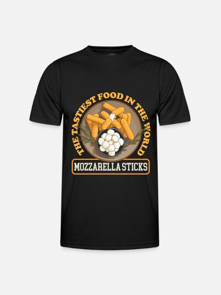 Mozzarella Sticks Cheese Lover Gift - Men's Functional T-Shirt - black