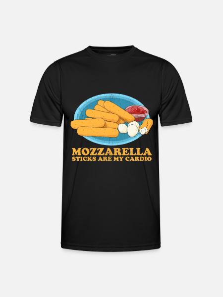 Mozzarella Sticks Cheese Lover Gift - Men's Functional T-Shirt - black