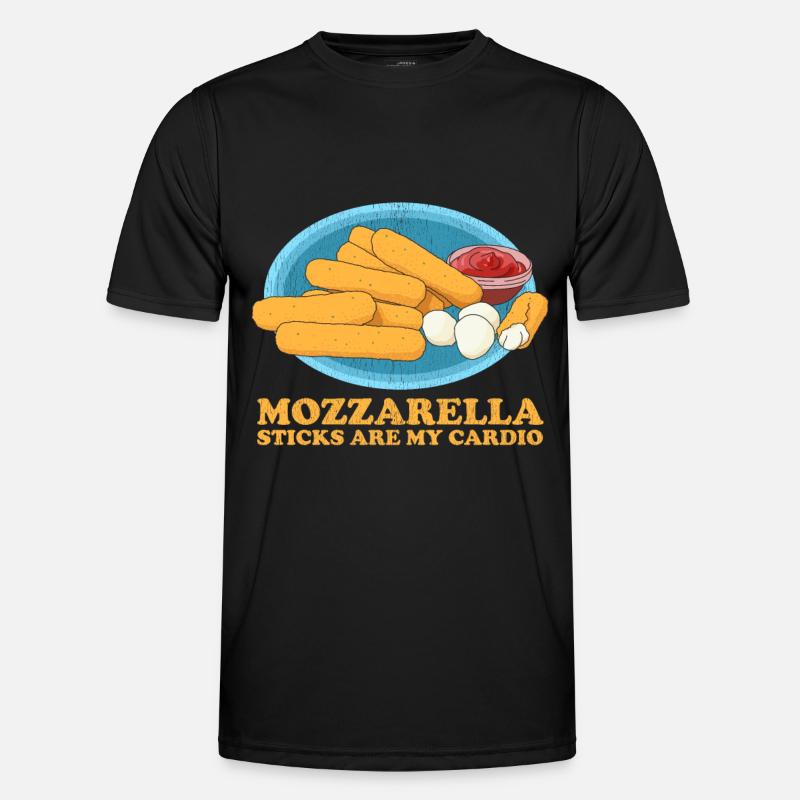 Mozzarella Sticks Cheese Lover Gift - Men's Functional T-Shirt - black