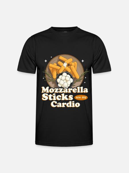 Mozzarella Sticks Cheese Lover Gift - Men's Functional T-Shirt - black