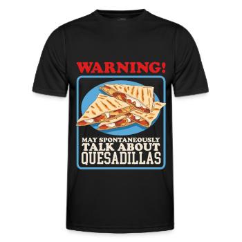 Quesadilla Tortilla Quesadillas Gifts - Men's Functional T-Shirt - black - Front - AI Model Male 178 dark (178cm)