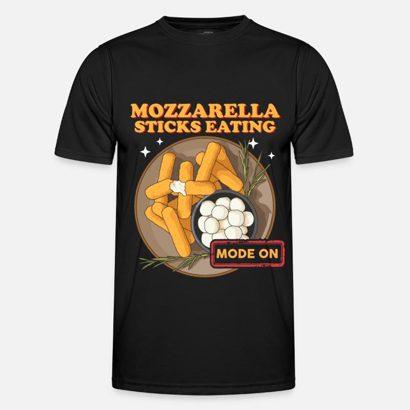 Mozzarella Sticks Cheese Lover Gift - Men's Functional T-Shirt - black