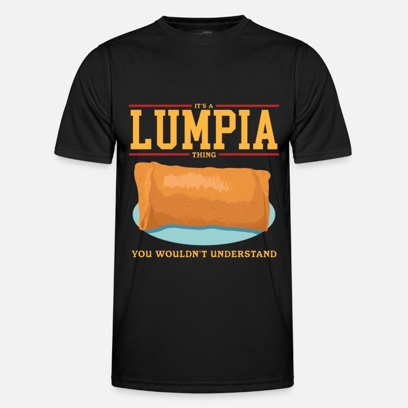 Lumpia Spring Roll Loempia Gift - Men's Functional T-Shirt - black