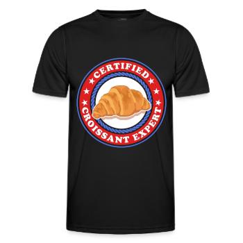 Croissant Expert Croissant Croissant Beugel Gift - Men's Functional T-Shirt - black - Front - AI Model Male 178 dark (178cm)