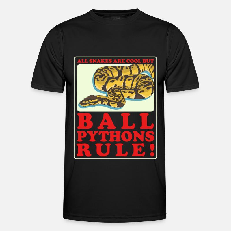 Königspython Python Schlange Geschenk - Männer Funktions-T-Shirt - Schwarz
