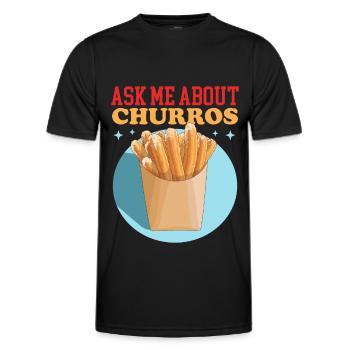 Churro Churros Cadeau - T-shirt sport Homme - noir - Devant - AI Model Male 178 dark (178cm)