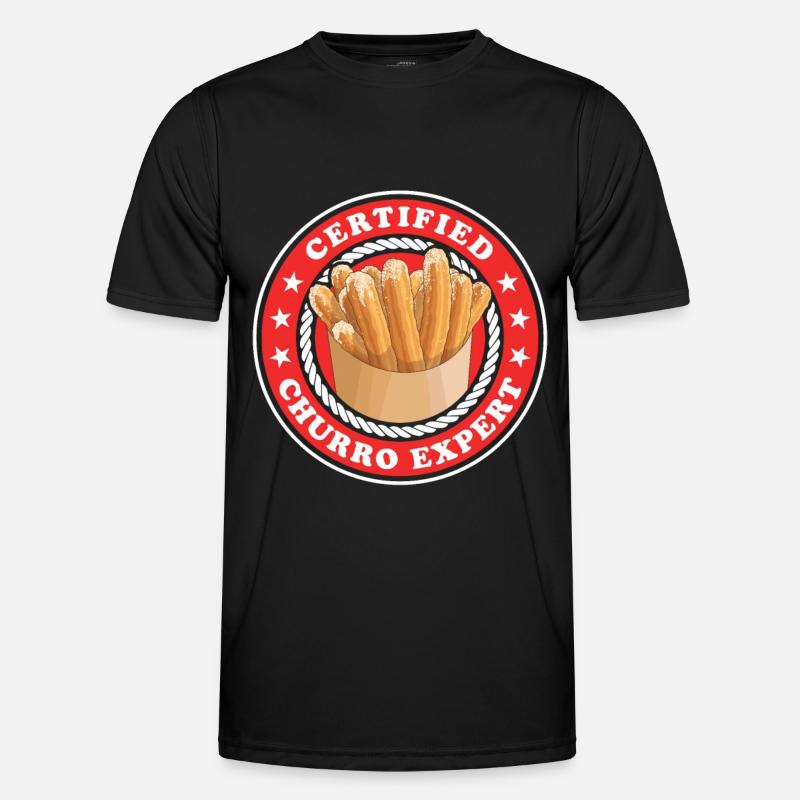 Churro Experte Churros Geschenk - Männer Funktions-T-Shirt - Schwarz