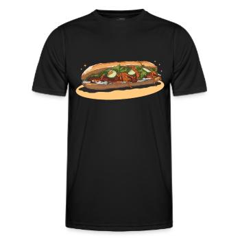 Banh Mi Bánh Mì Geschenke - Männer Funktions-T-Shirt - Schwarz - Vorne - AI Model Male 178 dark (178cm)