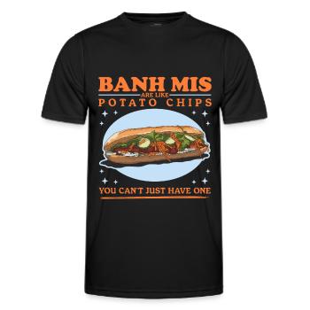 Banh Mi Sandwiches Bánh Mì Geschenke - Männer Funktions-T-Shirt - Schwarz - Vorne - AI Model Male 178 dark (178cm)